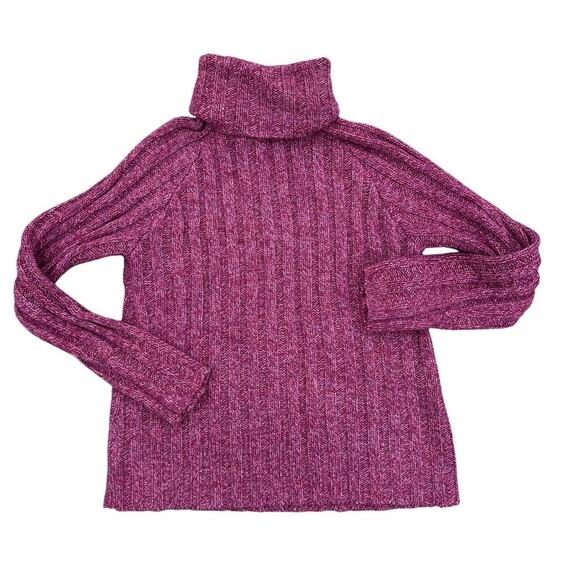 Motherhood Magenta Marled Turtleneck Sweater Size S - Picture 2 of 4